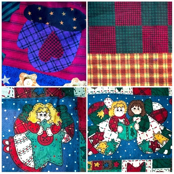 - 🎁Unisex OS vest-reversible-traditional x-mas theme by a 🇨🇦artisan-vintage - Picture 12 of 16